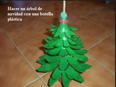 Hacer un árbol de navidad con una botella plástica